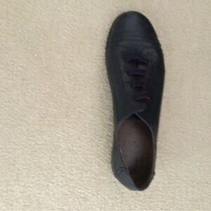 Women’s blue leather slip on